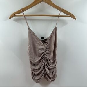 Forever 21 Dark Mauve Scrunched Front Tank – Size Small